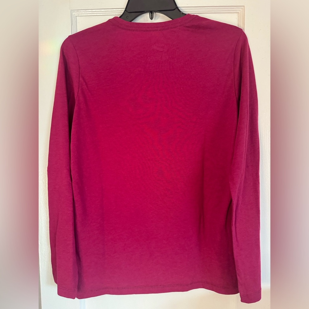 NWT Nike Women’s Slim Fit Long Sleeve Tee Combo Colors Berry hue Active run walk - Picture 5 of 7